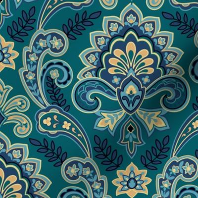 Regal Paisley Teal