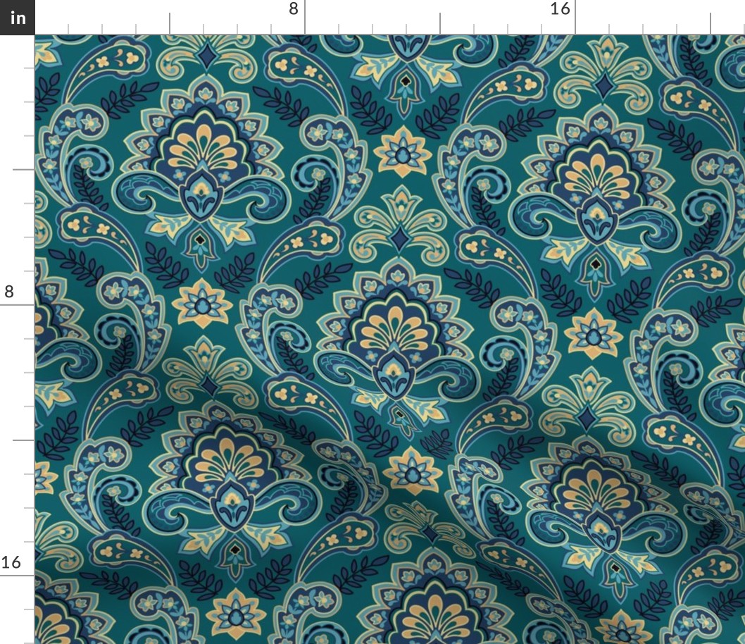 Regal Paisley Teal