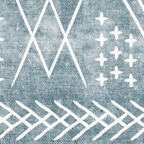 (large scale) vintage moroccan - dusty blue