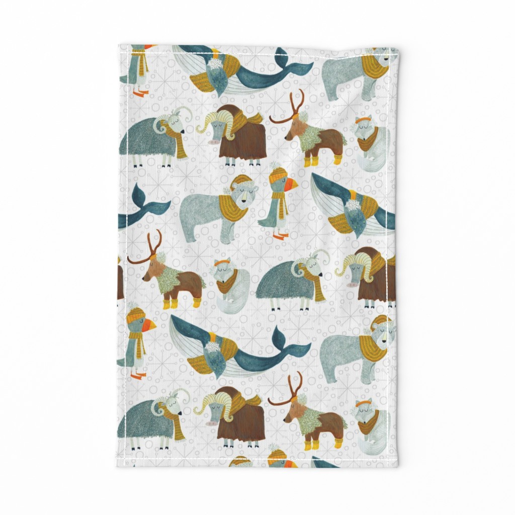 Pattern #72 - Arctic Animals with woolly scarves