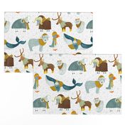 Pattern #72 - Arctic Animals with woolly scarves