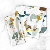 Pattern #72 - Arctic Animals with woolly scarves