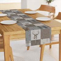 Rustic Buck Wholecloth Quilt - Soft Brown And Grey