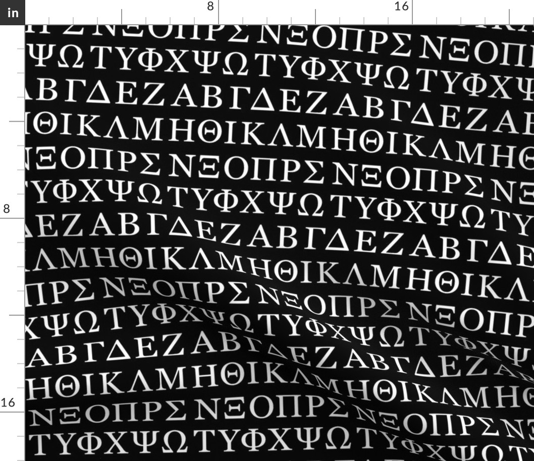 Greek Letters // Black