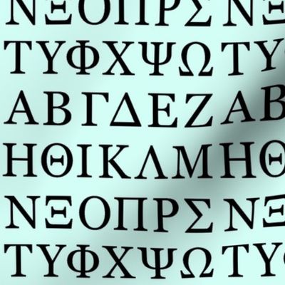 Greek Letters // Cool Mint