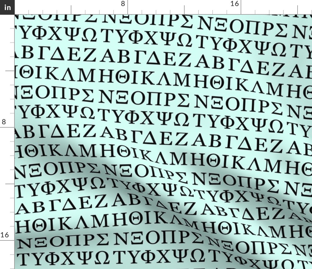 Greek Letters // Cool Mint