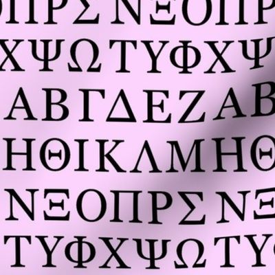 Greek Letters // Pink