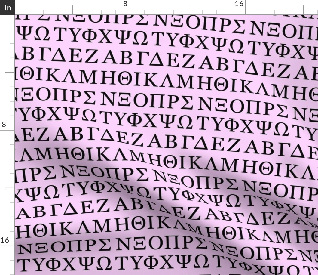 Greek Letters // Pink