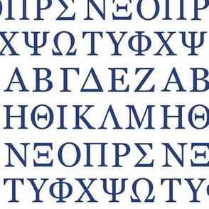 Greek Letters // Blue