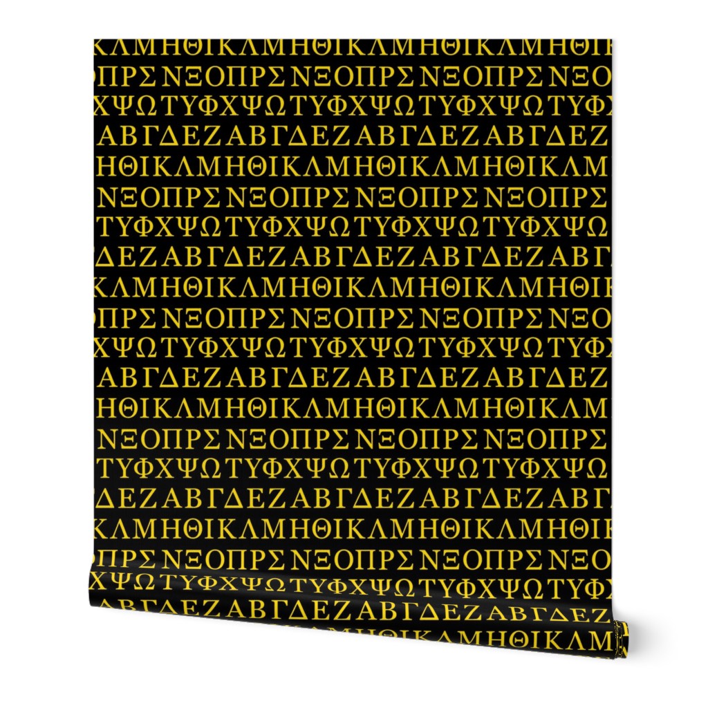 Greek Letters // Gold & Black