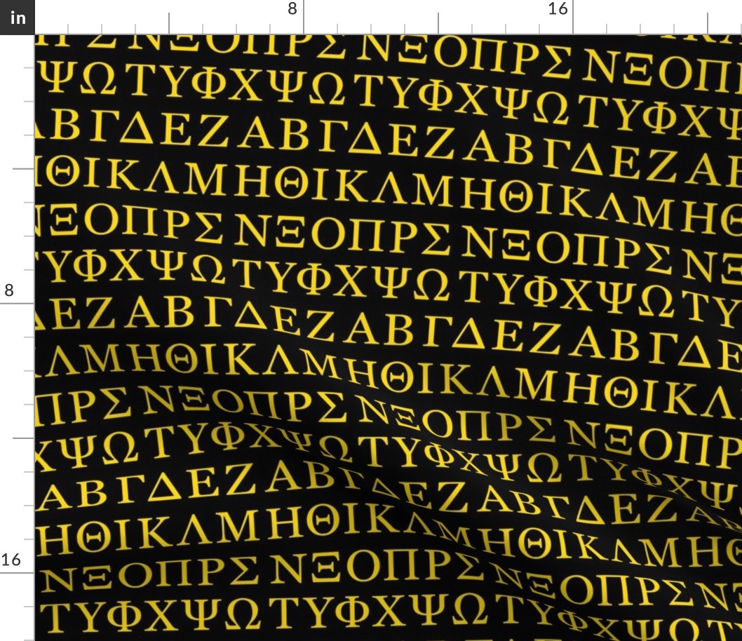 Greek Letters // Gold & Black