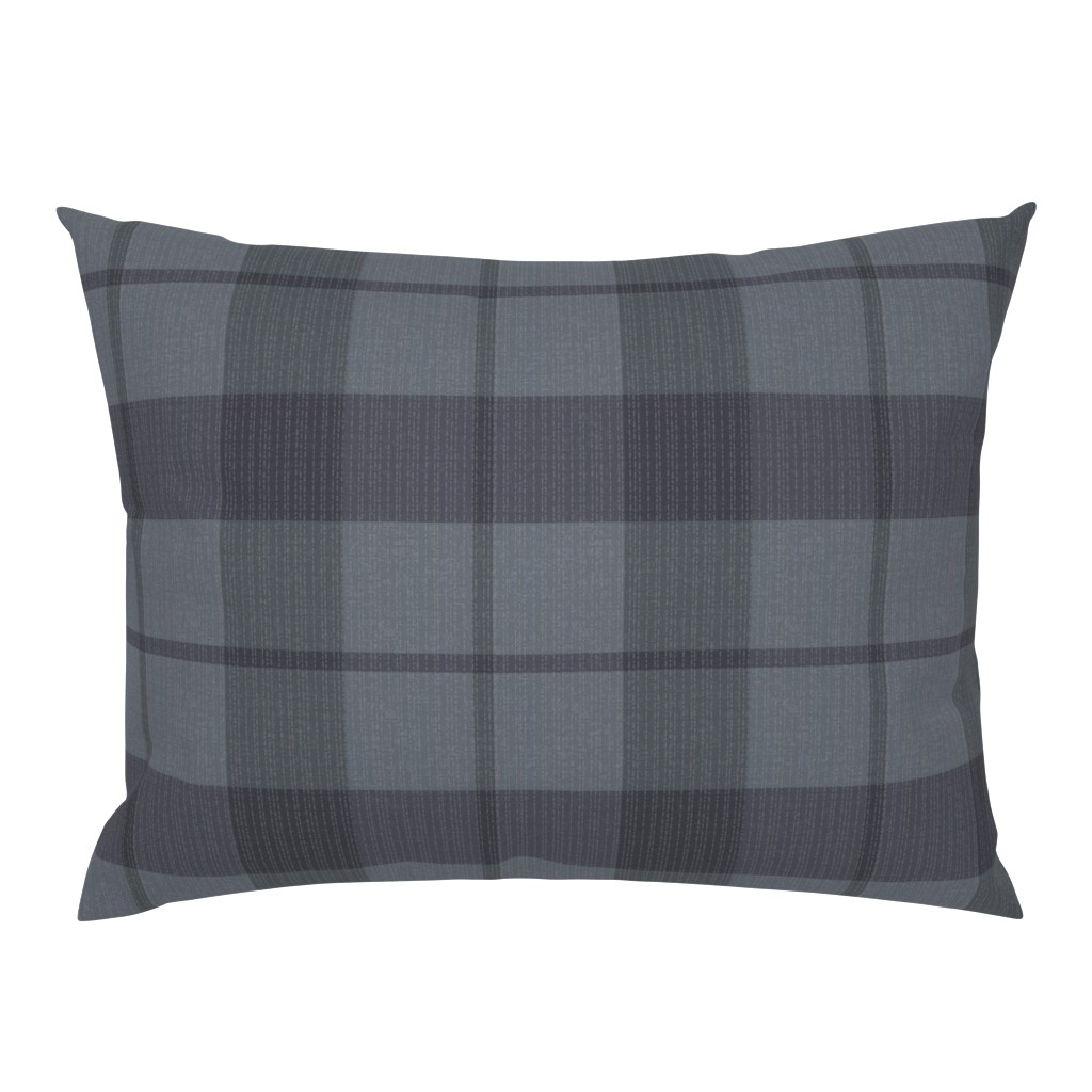 blue grey plaid textured