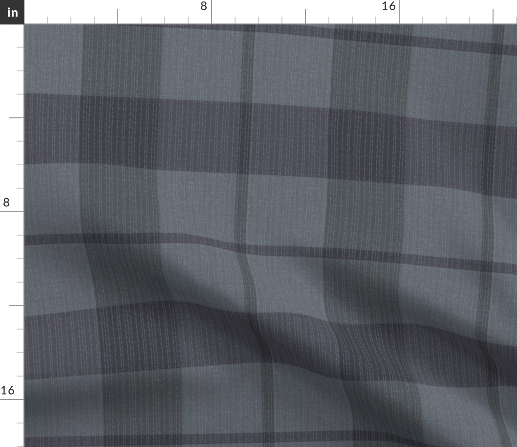 blue grey plaid textured