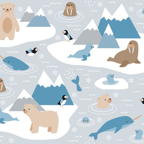 Arctic Animals Fabric, Wallpaper and Home Decor | Spoonflower