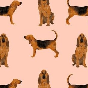 bloodhound dog breed fabric dog lover pet friendly peach
