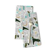 Modern Mosaic Tidewater aqua