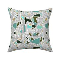 Modern Mosaic Tidewater aqua