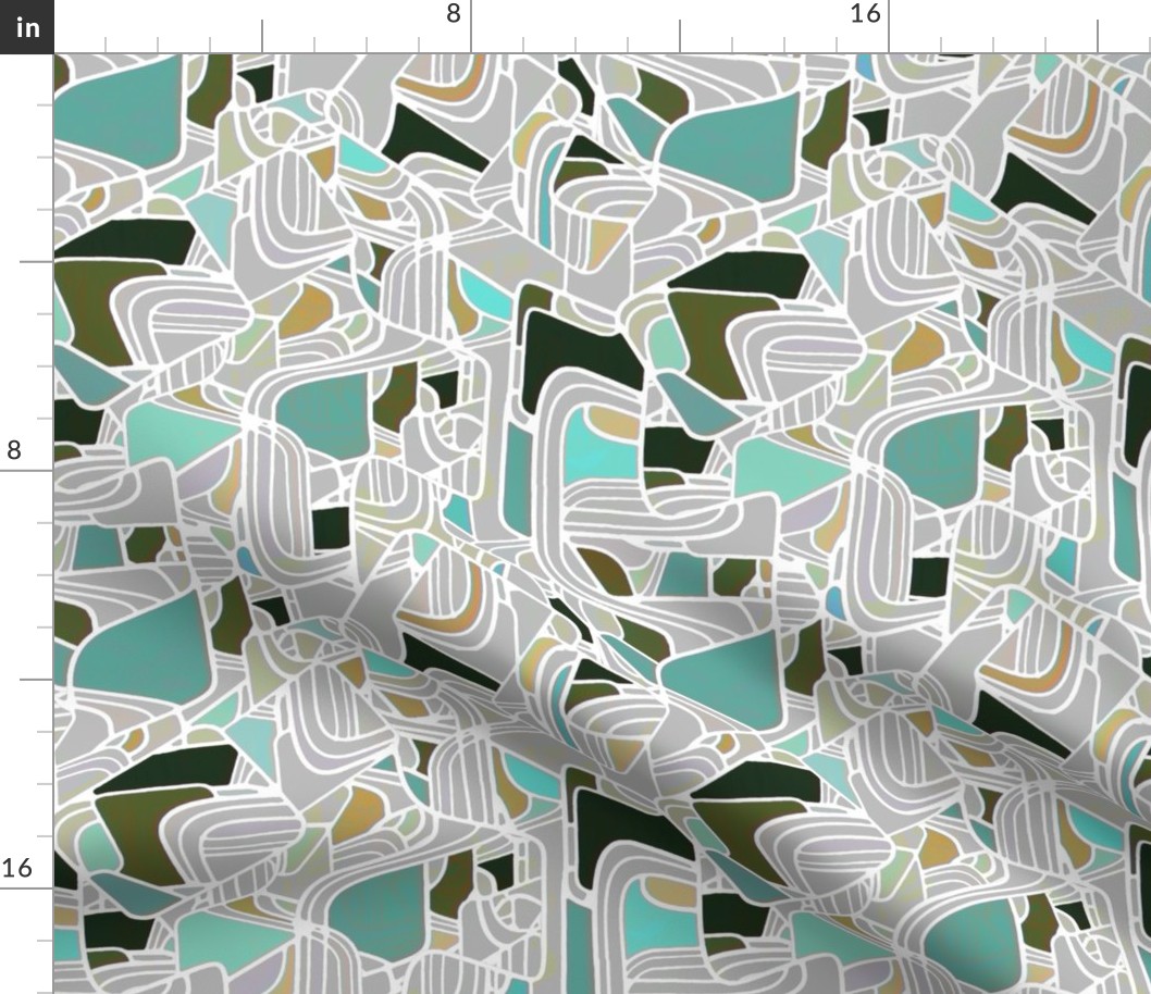 Modern Mosaic Tidewater aqua