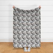 arctic animals narwhal polar bear seal whale nature kids nursery fabric light grey