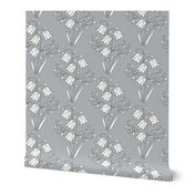 Bluebell Floral, Grey