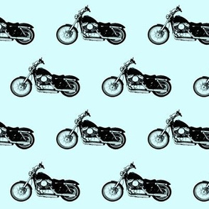 2.5" Motorcycles on Light Blue