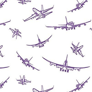 Purple Plane Sketches // Small