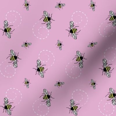 Honeybees Pink Lavender