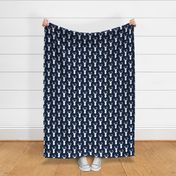 Navy + White Deer Buck Silhouette – Woodland Baby Boy Nursery Bedding 