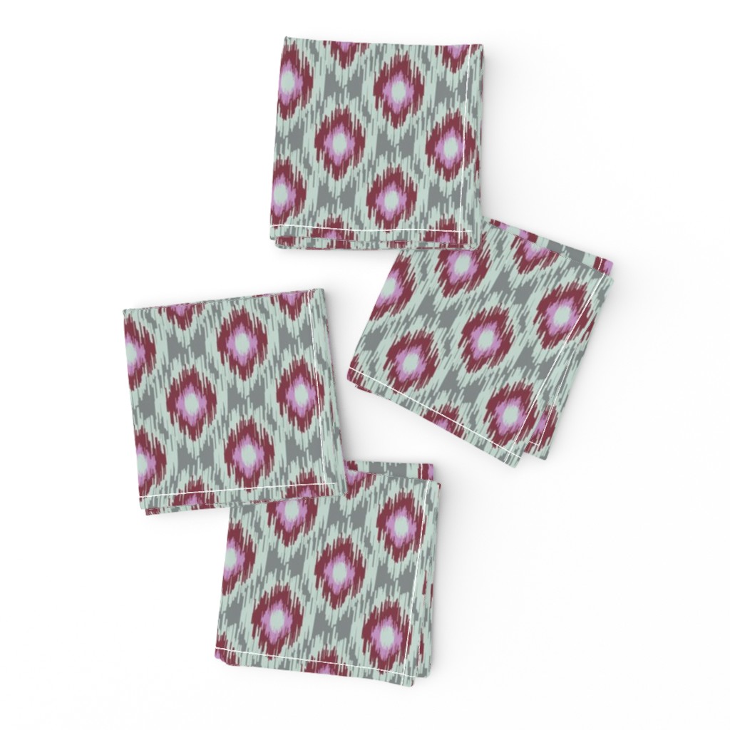 Modern Spring Ikat Dark red Maroon Blue Gray Green Grey Lilac Purple _ Miss Chiff Designs 