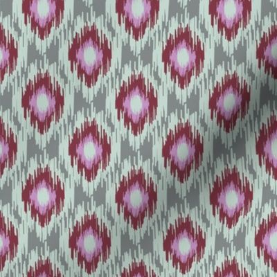 Modern Spring Ikat Dark red Maroon Blue Gray Green Grey Lilac Purple _ Miss Chiff Designs 