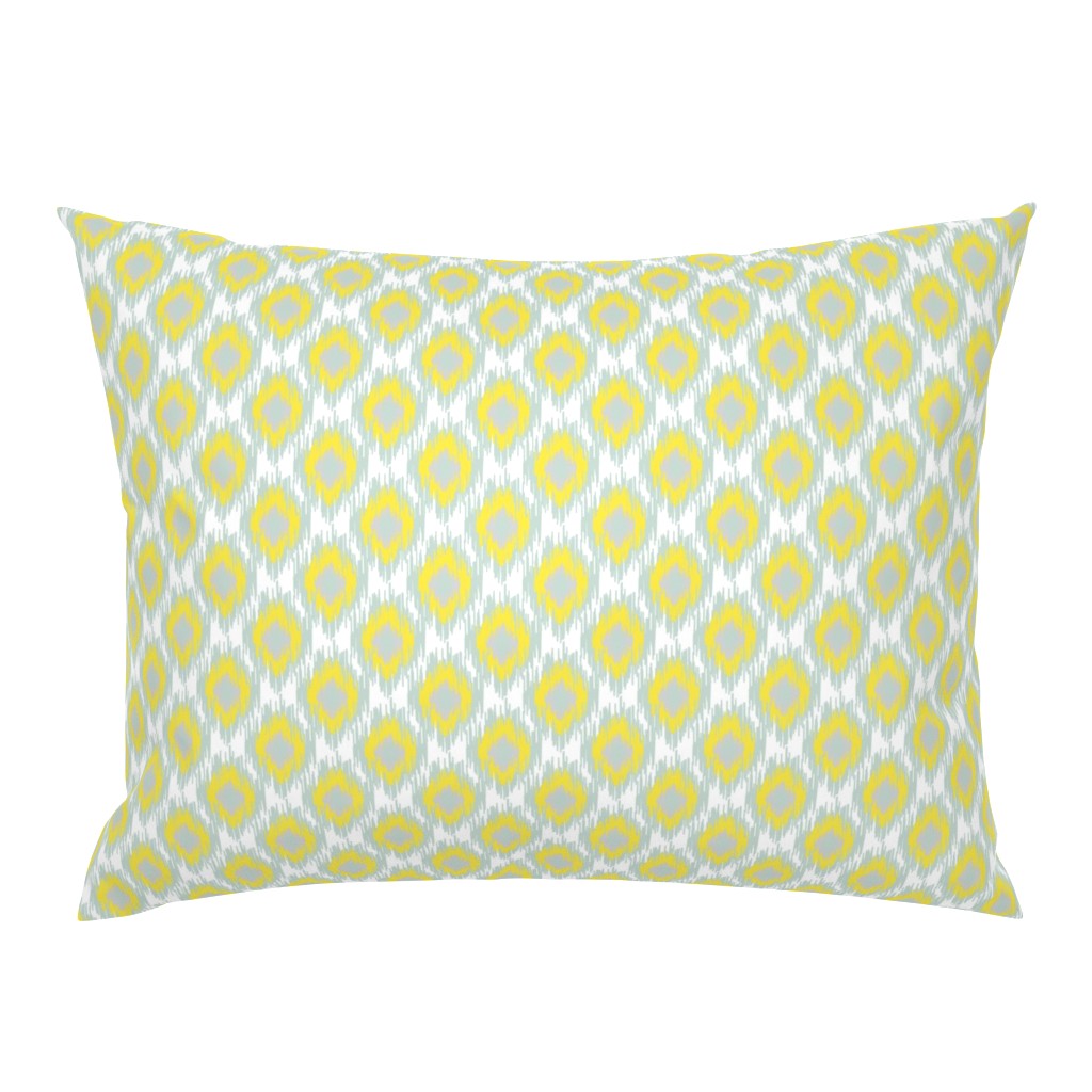 Modern Spring Ikat Spots Dots Diamond Aqua Blue Yellow White Gray Grey Green _ Miss Chiff Designs 