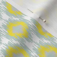 Modern Spring Ikat Spots Dots Diamond Aqua Blue Yellow White Gray Grey Green _ Miss Chiff Designs 