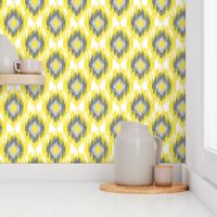 Modern Spring Ikat Sun Yellow Spots Dots Diamond Gray Grey White _ Miss Chiff Designs