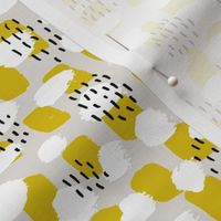 Cool LA style paint and brush strokes abstract trend  fabric pastel texture in fall mustard yellow