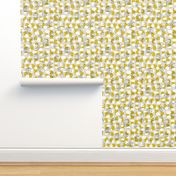 Cool LA style paint and brush strokes abstract trend  fabric pastel texture in fall mustard yellow