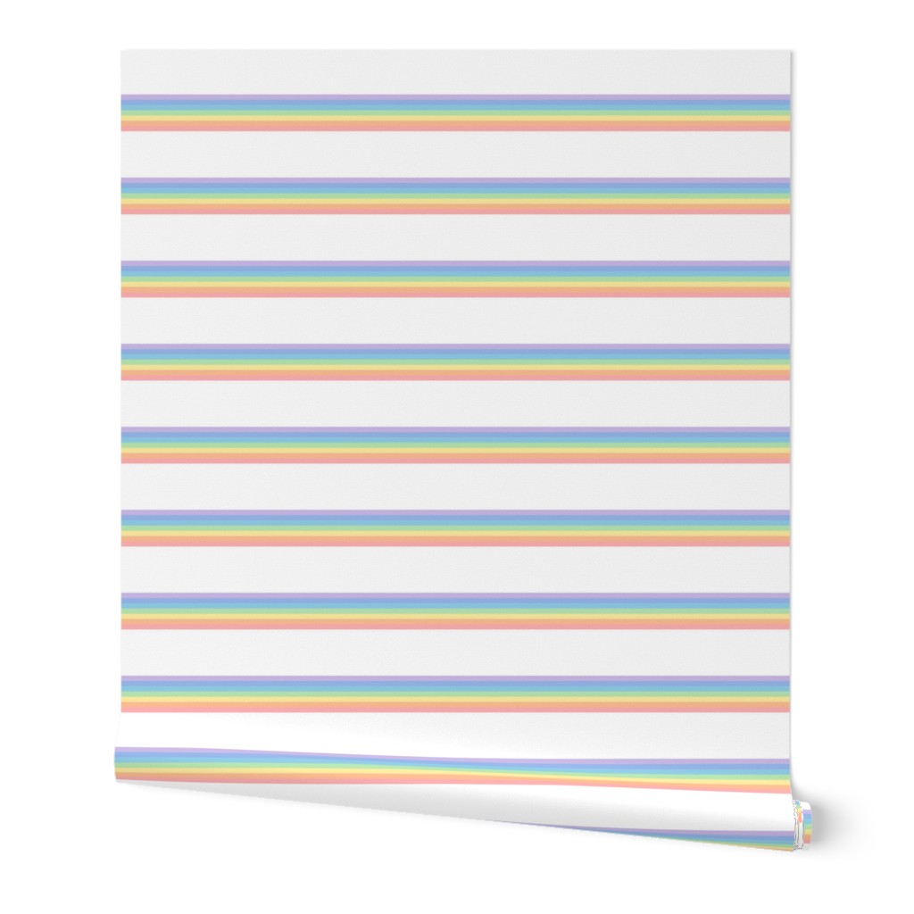 vintage rainbow stripes 1 // pastel