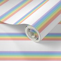 vintage rainbow stripes 1 // pastel