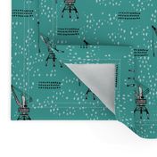 Cool port industry heavy lifting crane harbor illustration boys fabric in blue