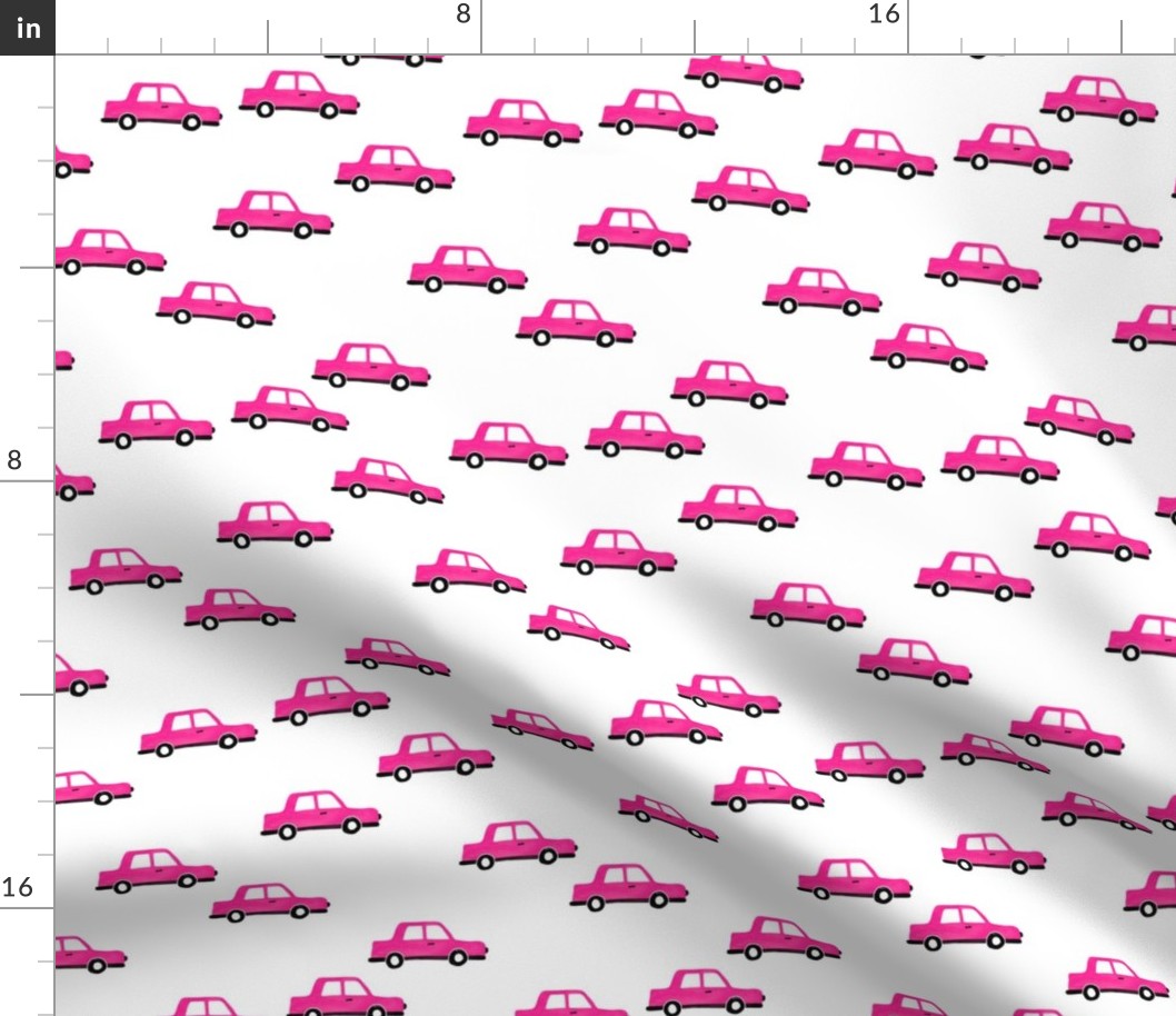 Cool watercolors Paris taxi cab cars traffic design for kids monochrome black and white