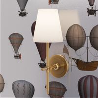 Vintage hot air balloons steampunk brown and grey