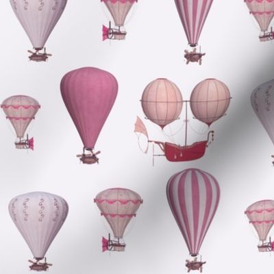 very pink hot air balloons