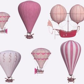 very pink hot air balloons