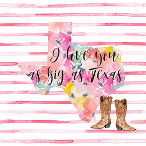 I Love You As Big as Texas // 18"