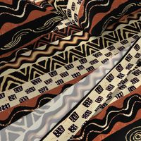 African Tribal - 21 x 21 repeat - Design 7083749 - Black Rust Ivory