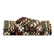 African Tribal - 21 x 21 repeat - Design 7083749 - Black Rust Ivory