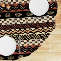 African Tribal - 21 x 21 repeat - Design 7083749 - Black Rust Ivory