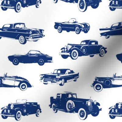 Blue Vintage Cars