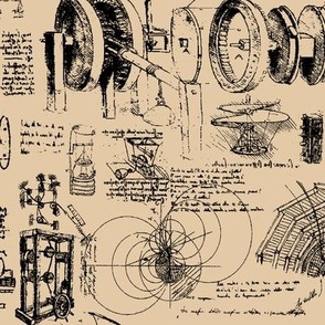 Da Vinci's Sketchbook // Tan // Small