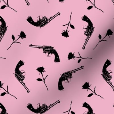 Guns & Roses on Pink // Small