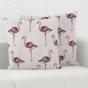 Flamingo and pug